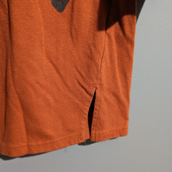 Unique orange shirt with ostritch - Picture 3 of 8